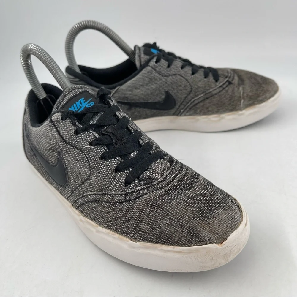 Nike Unisex Kids SB Black White Check Canvas Shoe Lace Up Sneaker - Size 5.5 Y